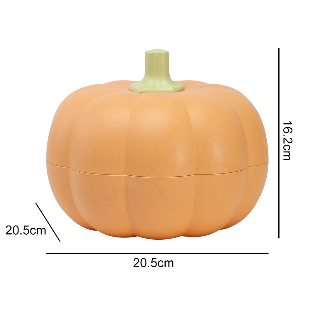 Двухслойная тыквенная миска для осенней домашней вечеринки, подставка для закусок для вечеринки на Хэллоуин, тыквенная фруктово-конфетная миска, контейнер для хранения продуктов