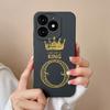 Чехол для Tecno Itel A70 Роскошный узор с короной и буквами Жидкий силикон Задняя крышка для ItelA70 A 70 Новый дизайн Продвинутое ощущение Оболочка