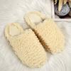 Winter Warm Fur Women Mules Slippers Casual Cover Toe Ladies Comfort Soft Sole Flats House Cotton Shoes