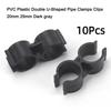 10Pcs 20/25/32mm Dual Pipe Clip Double-ended Tube Clips  Agricultural Irrigation