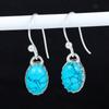 Natural Turquoise Gemstone 925 Sterling Silver Earring, Boho Silver Jewelry Dangle Earrings, Gifts For Wadding Gifts For Her