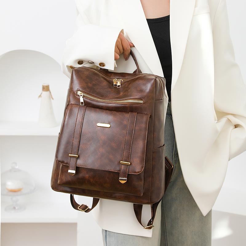 ПУ рюкзак ретро рюкзак большой емкости женская дорожная сумка