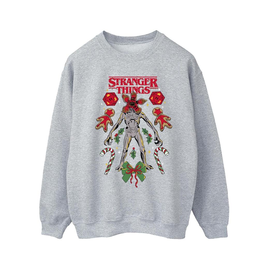 Netflix Mens Stranger Things Christmas Demogorgon Sweatshirt