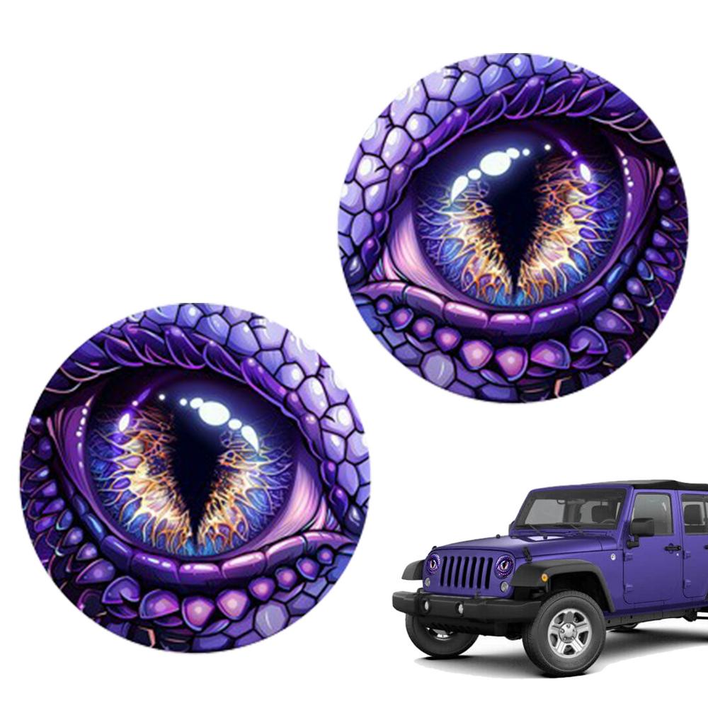 Наклейка на фару 3D стереонаклейки «Звериные глаза», устойчивые к погодным условиям, светоотражающие наклейки на бампер автомобиля для грузовиков