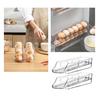 Automatic Rolling Egg Storage Rack Large Capacity Transparent Design Refrigerator Egg Organizer Storage Dispenser