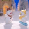 Cartoon Christmas Snowman Figurine Cute Snowman Statue Kids Gift Mini Snowman Ornament  Home Decor