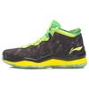 New LiNing WOW 3 Cushioning, Wear Resistant Mid Top Basketball Shoes Men's Black Green Yellow ABAJ013-20