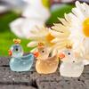 Glow-in-the Dark Duckling Ornament Cartoon Color Luminous Duck Resin Ornament Micro Landscape Desktop Car Decoration Accessories