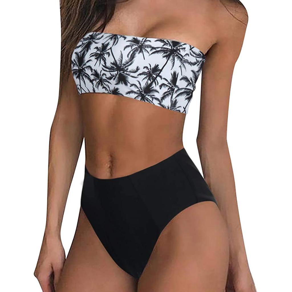 Women's Printing Padded Push Up 2 Piece Bikini Hollow Out Swimsuits Beachweart