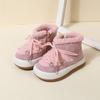 Baby Girl Snow Boots Winter High-top Boys and Children's Cotton Shoes Plus Velvet To Keep Warm Korean Baby Cotton