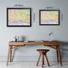 Russian Czech Republic Map City Illustration Map Canvas Painting Wall Art Poster Home Decoration