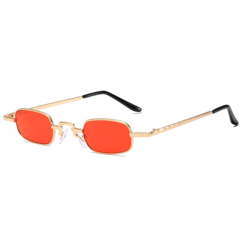 New Fashion Vintage Small Square Frame Sunglasses For Women Men Retro Punk Rectangle Sun Glasses Eyewear Shades Metal Frame