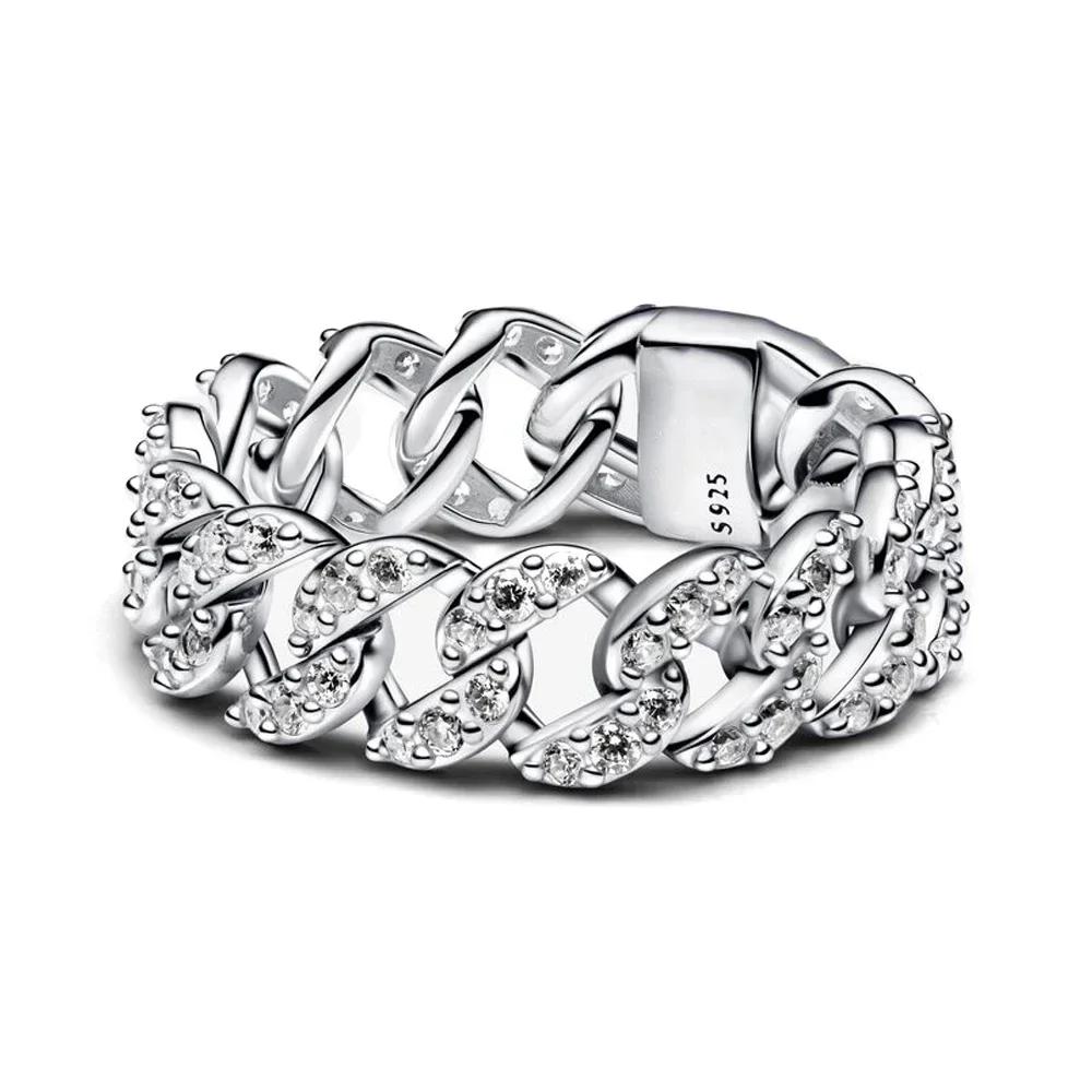 Luxury Original 925 Silver Heart Bow Pearl Flower Four Leaf Clover Ring fit Women's Fine Jewelry Valentine's Day Gifts