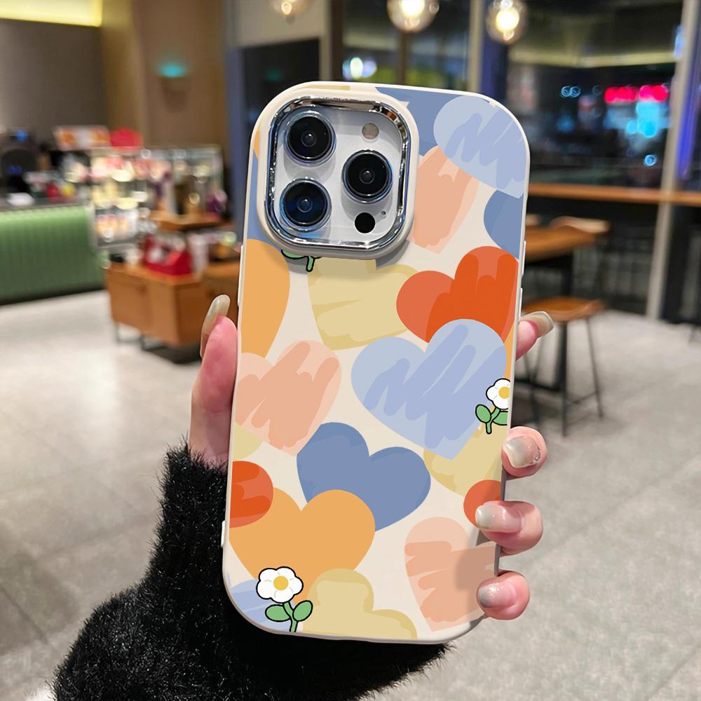 Силиконовый чехол для iPhone 11 15 16 Pro Max 13 14 12 15promax 16promax 13promax противоударный чехол Love Heart Funda Bumper