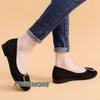Spring Autumn New Women Office Shoes Ladies Low Heel Pumps Bow Black Wedges Comfortable Heels Formal Work Mom Round Toe Footwear