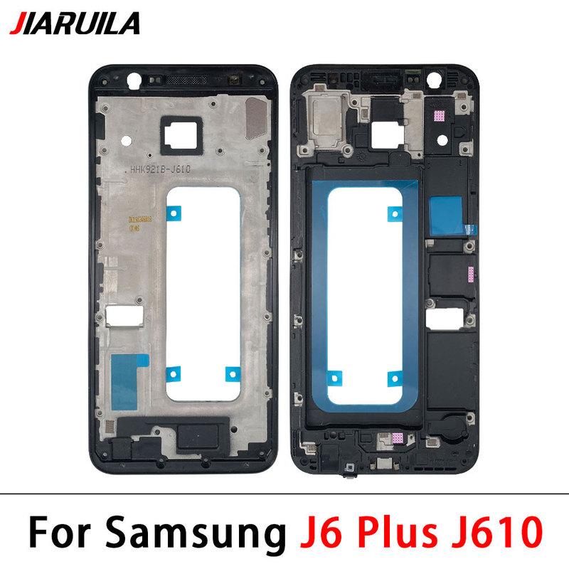 Housing Middle Frame LCD Bezel Plate Panel Chassis For Samsung J4 Core J410 J6 J600 J6 Plus Front Frame Housing Bezel Repair