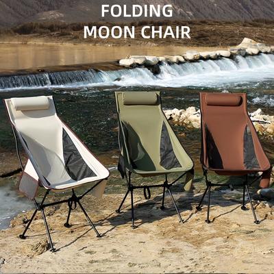 Портативный складной стул Moon Chair для кемпинга на открытом воздухе, стул для рыбалки из алюминиевого сплава, сумка для пикника на пляже, сверхлегкий складной стул для путешествий