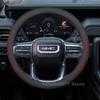 Кожаный чехол на руль автомобиля для GMC Sierra EV 2014-2025 Чехлы для Чехлы Автомобильный интерьер GMC Sierra 2025 Аксессуары