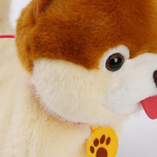 Электрическая плюшевая игрушка-собака с движением вылизывания языком, реалистичными звуками, ходящая плюшевая собачка на поводке, повторяет то, что вы говорите, симуляция чучела животного