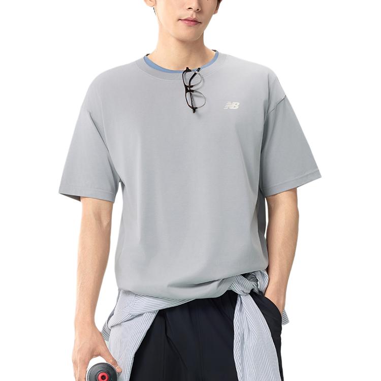 New Balance Мужская футболка SS25 Серая NEF23201-GR