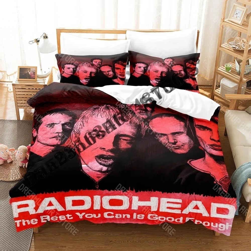 3D Печать Постельное белье группы Radiohead Односпальное Двуспальное Полноразмерное Queen King Размер Комплект Постельного белья Взрослый Детская Спальня Комплекты Пододеяльников Постель