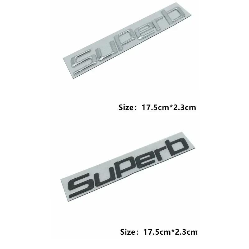 QPZF2 Car Rear Trunk Letters Logo Emblem Sticker for Skoda 4x4 Logo Rapid Octavia Fabia Laura Superb VRS Yeti Kodiaq Karoq Accessories