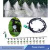 10m Grey Drip Irrigation Set with 10 Nozzle Micro Spray for Cooling and Moisturizing