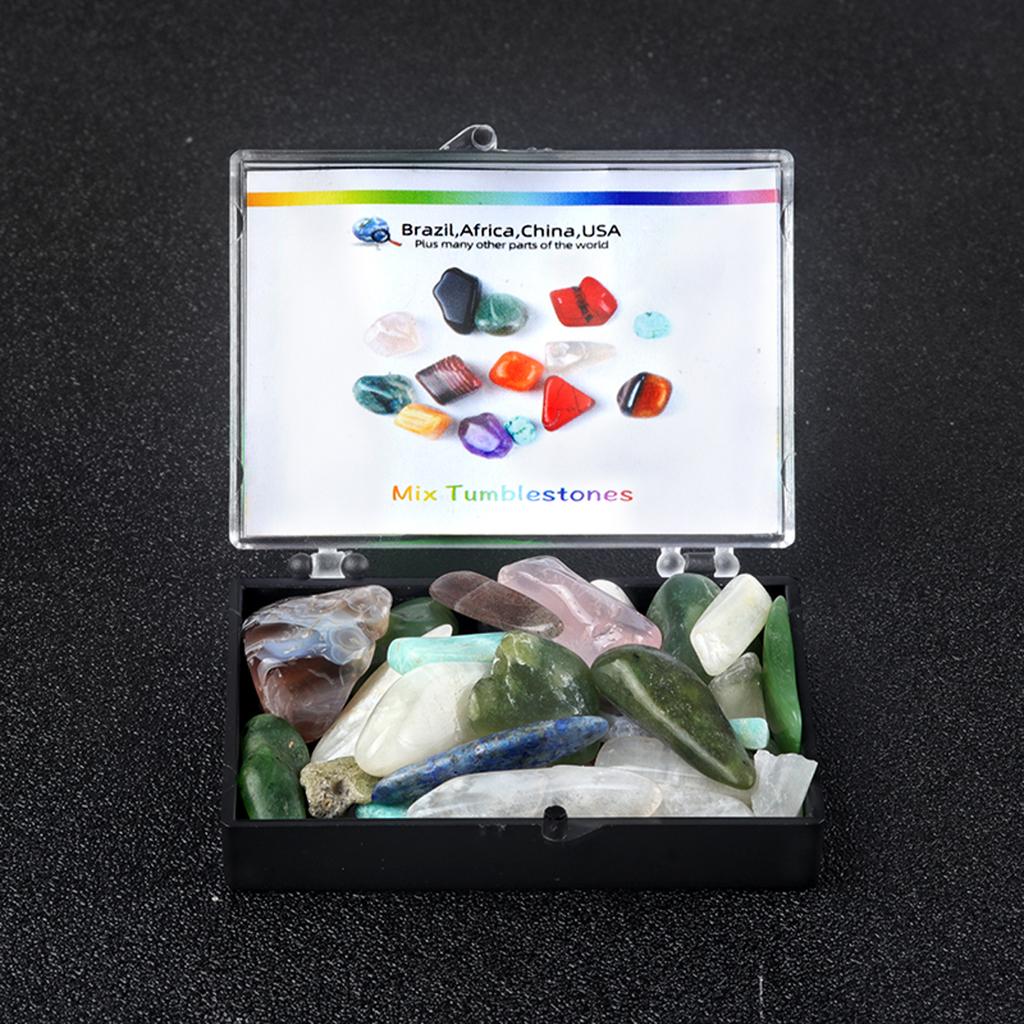 1 Box, Natural Stone Crystal Agate Mixed Colour Gravel Specimen, Popular Science Teaching Ornaments, Home Decor, Holiday Gifts or Collectibles