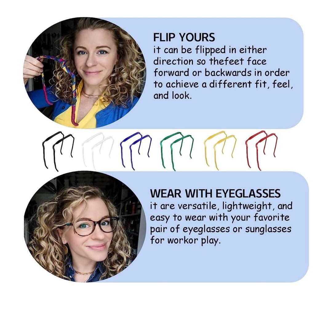 2 шт., повязки на голову средней длины для женских волос, невидимый обруч для волос, повязка на голову для вьющихся густых волос, большая повязка на голову для вьющихся густых волос