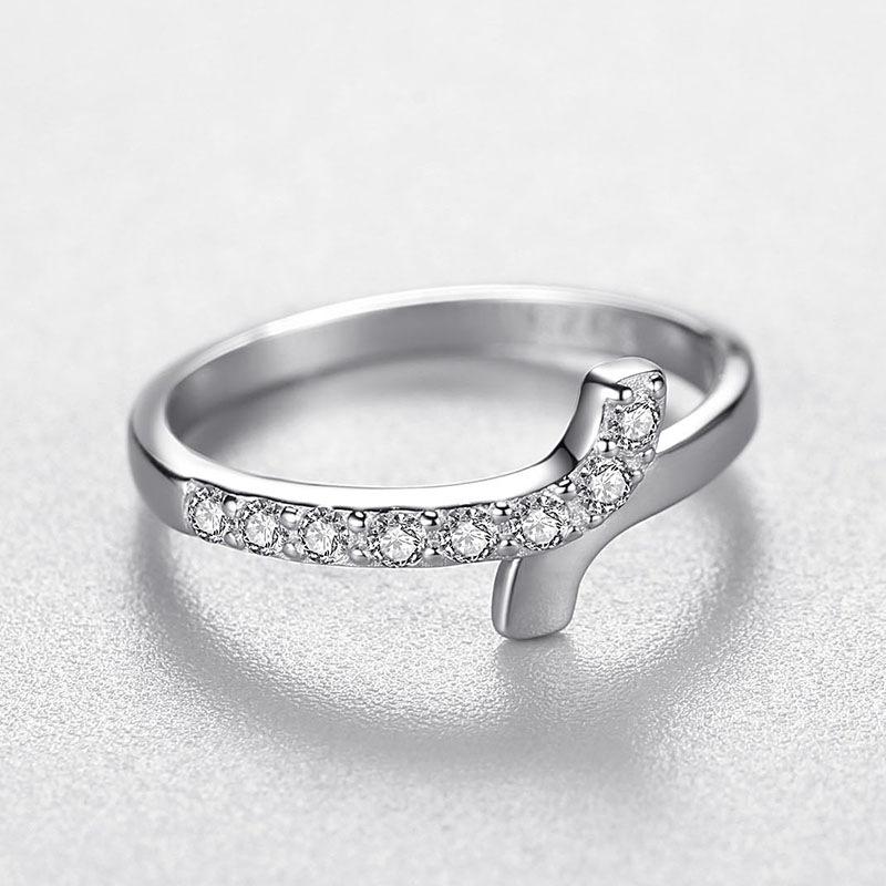 Tancise Classic стерлингового серебра 925 пробы кольцо с цирконом женские ювелирные изделия свадебное обещание вечерние подарок
