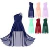Girls Pageant Junior Bridesmaid Dress One Shoulder Sleeveless Flower Girl Dress Kids Princess Wedding Formal Party Prom Dresses