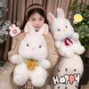 Cute Bunny Plush Doll Girl Hugs Sleeping Little White Rabbit Doll Throw Pillow For Children Children'S Day Gift Doll