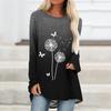 New Dandelion Butterfly 3D Print Long Sleeve T-Shirts Women's Fashion Oversized Floral T Shirt Streetwear Female Girls Tees Tops