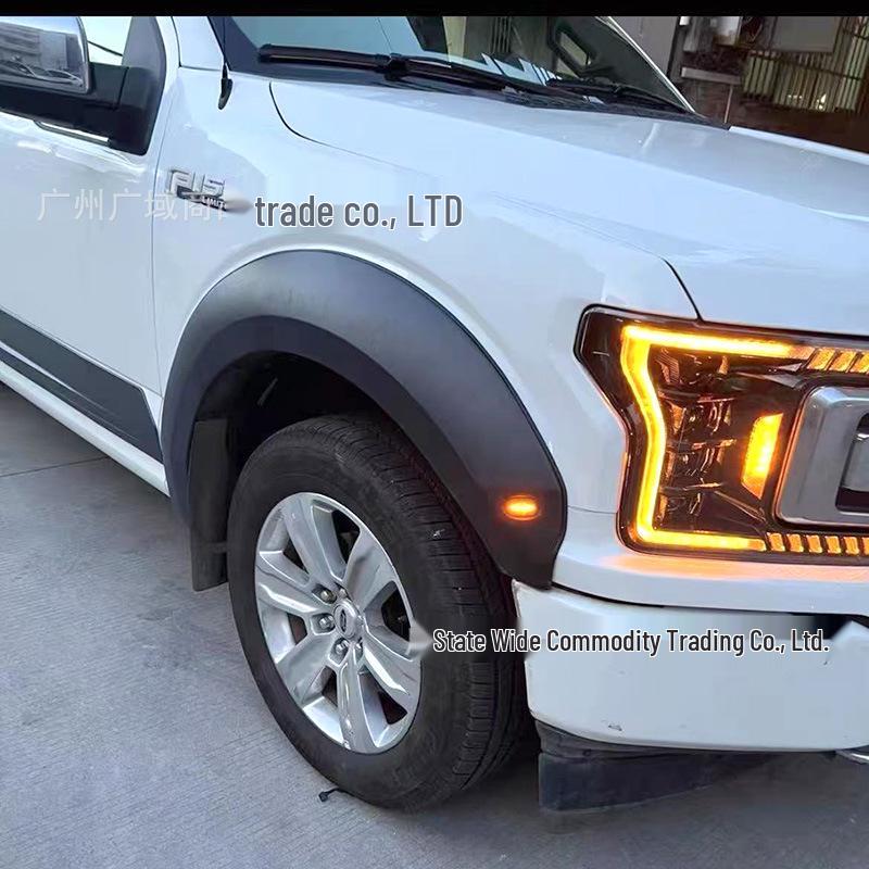 2018-20 Ford F150 Raptor-Style Wide Fender Flares with Lights & Sand/Stone Guards