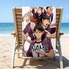 1pc Haikyuu1 Beach Towel with Custom Name, Beach/Swimming/Bath/Picnic/Camping Towel, Suitable for Seaside Beaches
