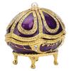 Metal Crafts Rhinestone Faux Pearl Home Decoration Southeast Asia Style Purple Enamel Ornament