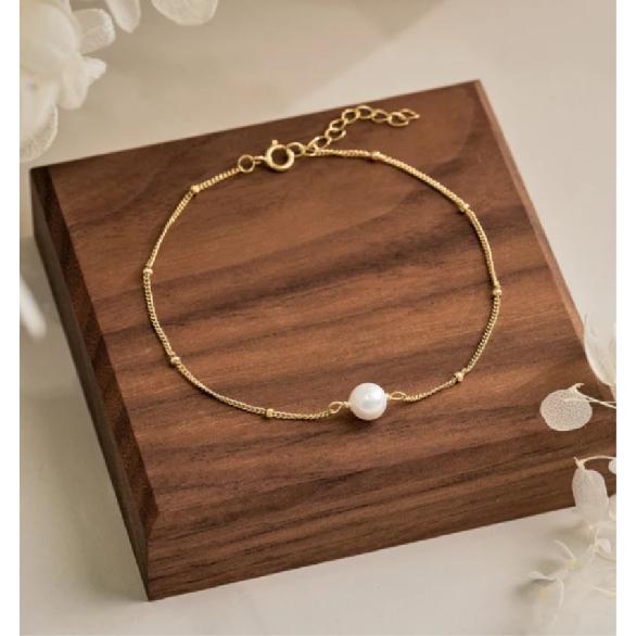 Stainless Steel Pearl Beading Bracelet Stackable Bracelet Fashionable Gold PlatedChain Women Wrist Jewelry Trendy Party Gift