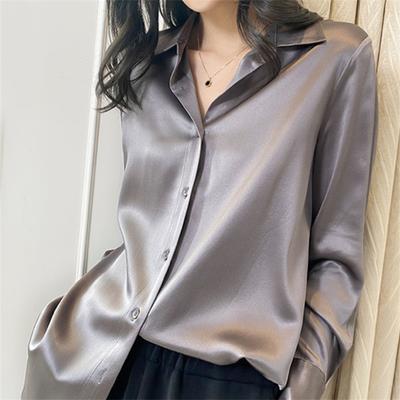 Blusas mujer de moda 2022, летний топ, женские рубашки, женские белые рубашки, блузки, топы, шикарная шелковая женская блузка с длинными рукавами