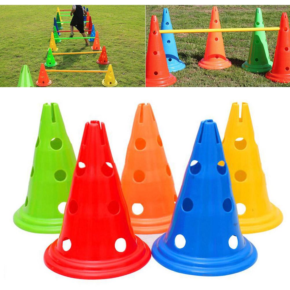 5 шт. футбольные тренировочные конусы, конические препятствия, ведро, знак, барьер с отверстиями
