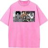 Anime Attack On Titan Levi Ackerman Graphic Tee Men Women Washed Cotton Tshirts Casual Manga T Shirt Harajuku Male Retro T-shirt