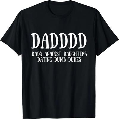 Мужская защитная футболка DADDDD - Папы против свиданий дочерей с тупыми парнями