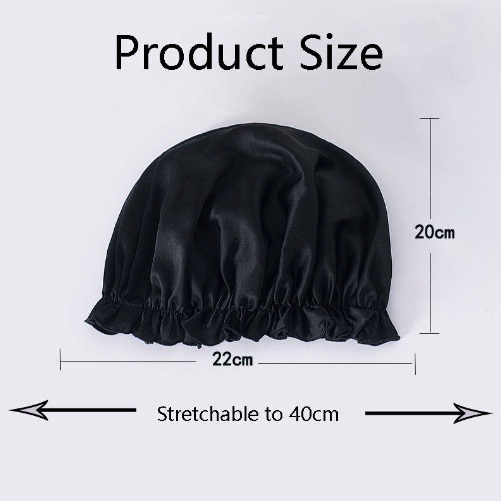 Elastic Large Silk Sleeping Cap Fashion Hair Loss Hats New Women Hair Bonnets