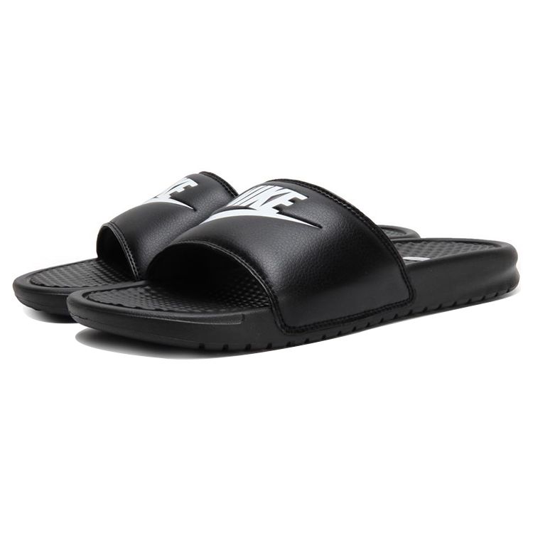 Nike Benassi Slide Black Unisex Sneakers White 343880-090