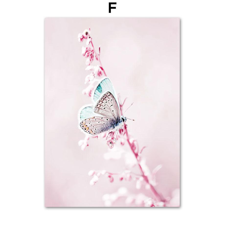 Розовая Сакура, башня Фудзи, бабочка, японская настенная живопись, холст, живопись, постеры и принты, настенные панно для декора гостиной