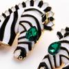 Elegant Zebras Head Drop Earrings Modern Zebras Silhouettes Earrings for Female Fashion Enthusiasts Party Jewelry