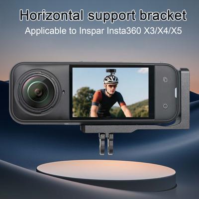 Горизонтальный кронштейн для экшн-камер Insta360 X3/X4/X5 из алюминиевого сплава, L-образный кронштейн с углом 90 градусов и поперечным креплением, с отверстием для винта 1/4 дюйма.