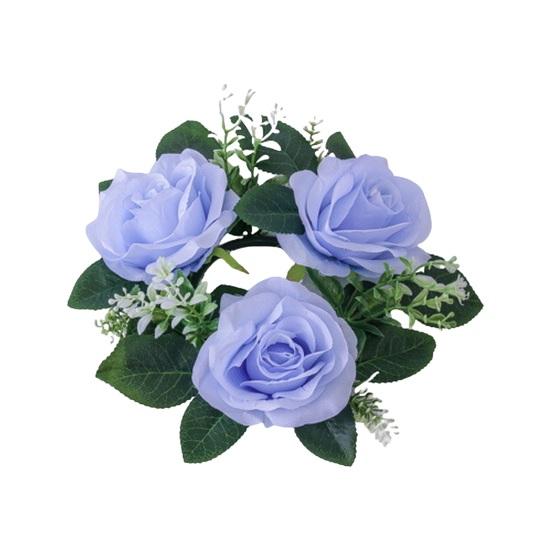 Искусственный венок из роз, кольцо для свечи, столб, подсвечник, весенние зеленые листья, цветочная гирлянда, украшение для дома, свадьбы, стола, центральное украшение