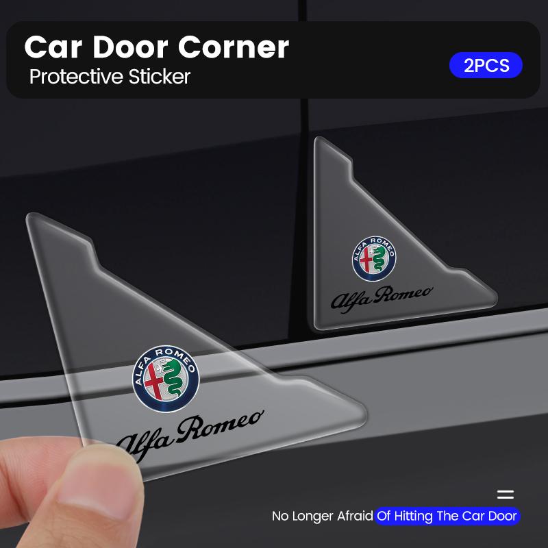 PRTZU1 for Car Door Corner Anti-collision Covers Stickers For Alfa Romeo Giulia Stelvio Giulietta 156 159 147 Mito Tonale Brera Disco