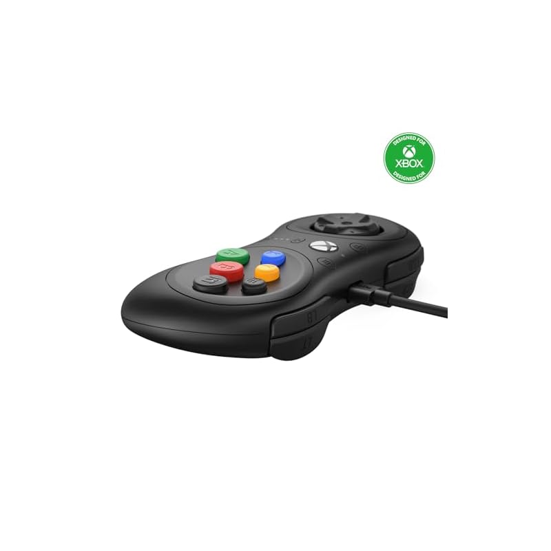 Проводной контроллер 8BitDo M30 для Xbox Series X | S, Xbox One и Windows - 6-кнопочная раскладка - Официально лицензированный