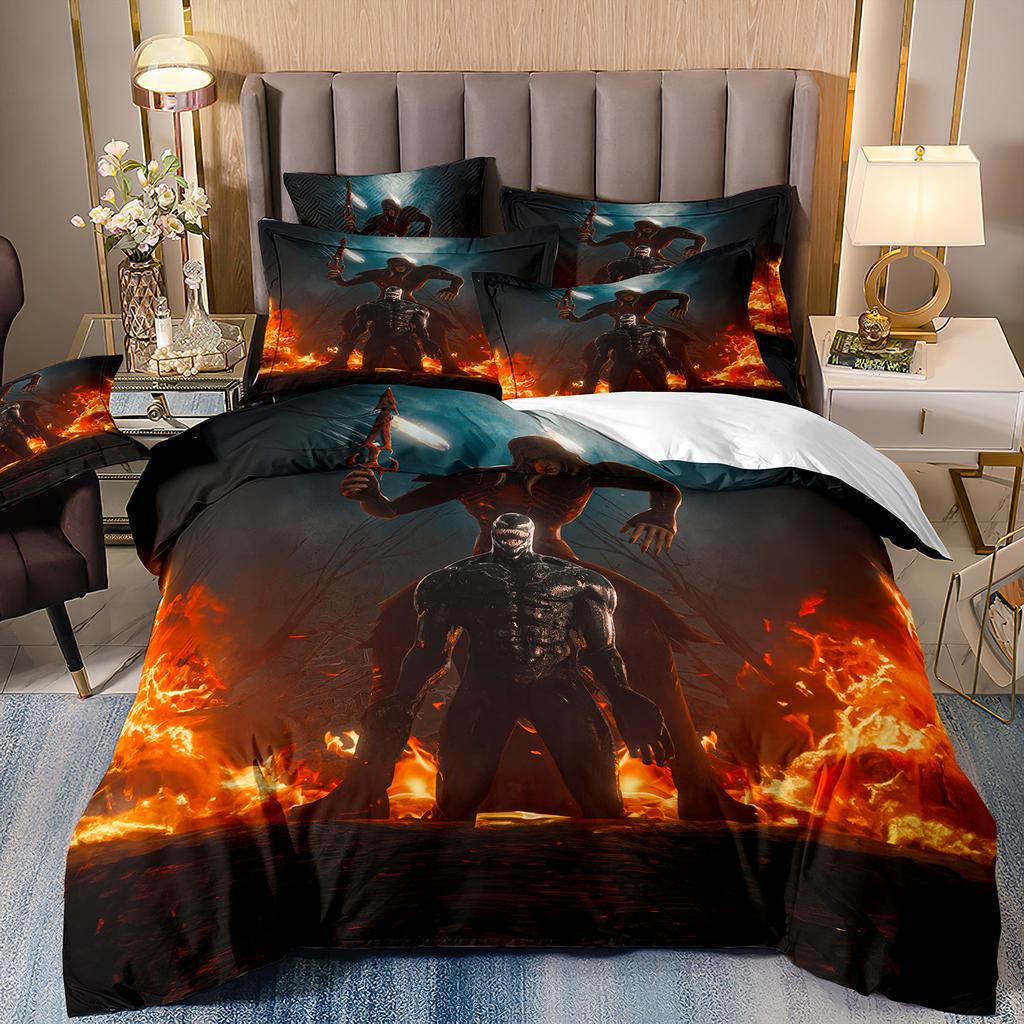 Постельное белье с рисунком «ядовитый яд» с наволочками из микрофибры, комплект постельного белья с 3D-цифровой печатью для двуспальной кровати размера «king-size»